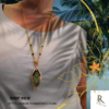 Handmade Green Agate Necklace with Smaller Gems