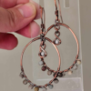 amazonite hoop earrings